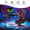Costway 43.5 inch Gaming Desk Z Shape Office PC Computer Desk Gamer Tables w/ LED Lights